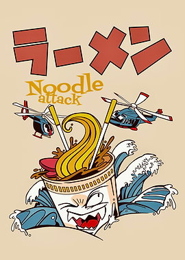 Noodle kaiju minimalistic