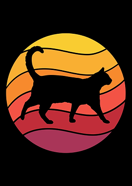 Cat Retro Vintage
