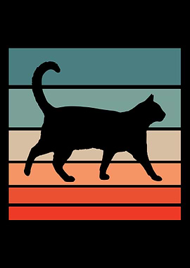 Cat Retro Vintage
