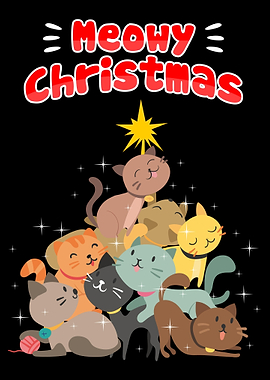 Meowy Christmas Cats Tree