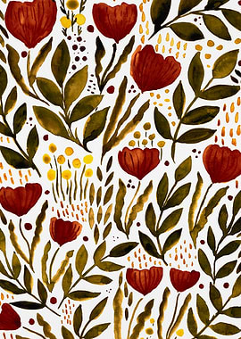 Autumn floral garden