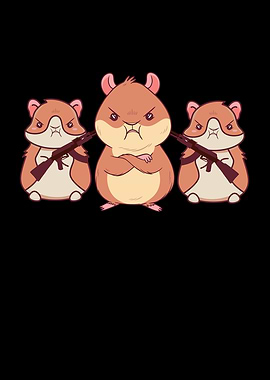 Group of gangster hamster