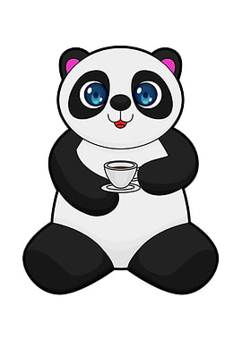 Panda Cup of Coffee