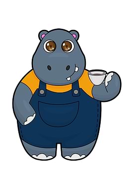 Hippo Cup of Coffee