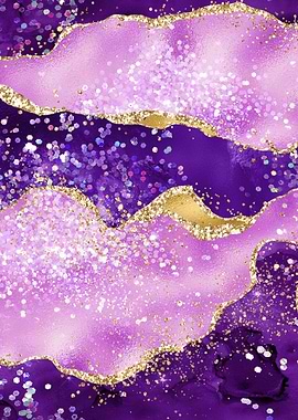 Purple Glitter Agate 02