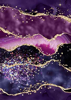 Purple Glitter Agate 05