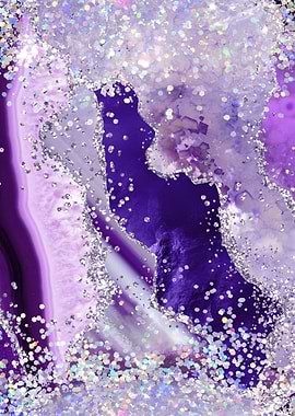 Purple Glitter Agate 03