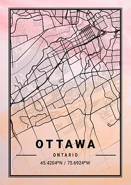 Ottawa City Map Canada