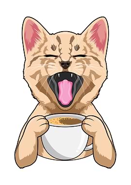 Cat Cup of Coffee