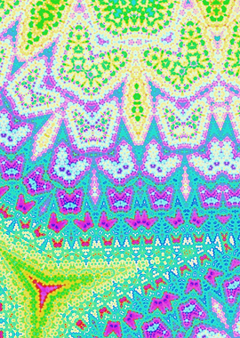 Vibrant Groovy Fractal Art