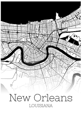 New Orleans Louisiana map