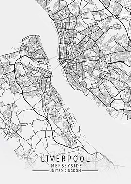 Liverpool City Map UK