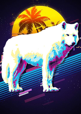 Wolf Animal Retro