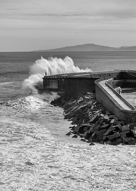Wave crashing great ocean