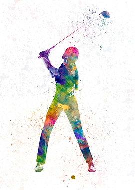 Female golf player