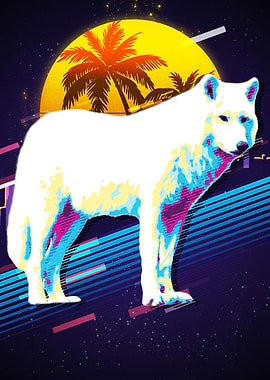 Wolf Animal Retro