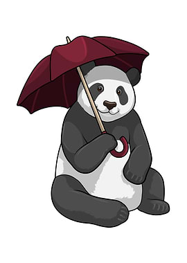 Panda Rain Umbrella