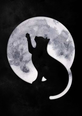 The cat and the moon