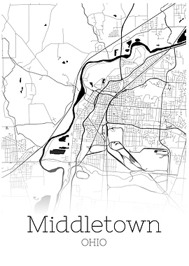 Middletown Ohio city map