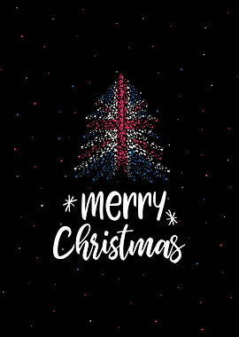 Christmas tree UK flag