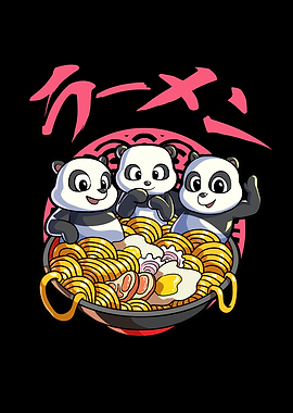Kawaii Anime Panda Ramen