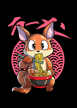 Kawaii Anime Fox Ramen