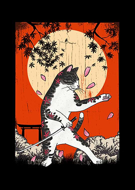 Japanese Samurai Cat