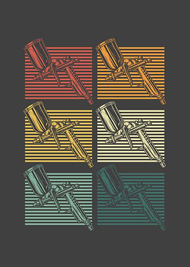 Car painter retro vintage