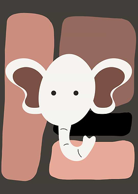 Cute Abstract Elephant
