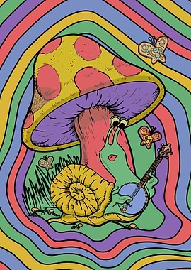 Kidcore Snail Banjo Player