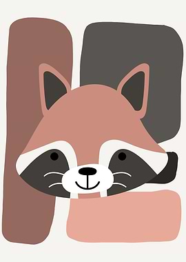 Cute Abstract Racoon