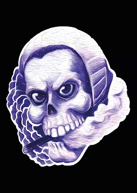 Sketchy Smokey Skull