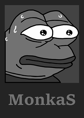 Twitch Emote MonkaS Black