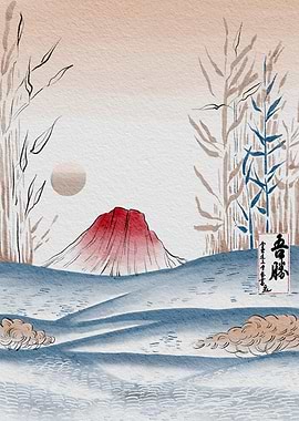 Watercolor Mount Fuji