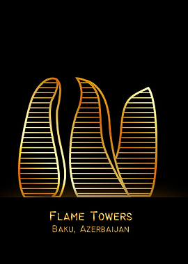 Flame towers Baku