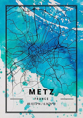 Metz Antlia Watercolor Map