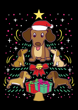 Funny Corgi Christmas Tree