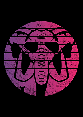Elephant Retro Vintage