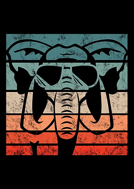Elephant Retro Vintage