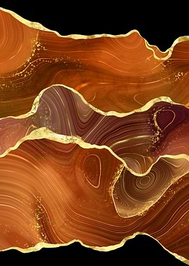 Orange Gold Agate Textu 01