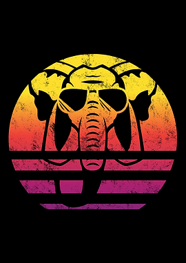 Elephant Retro Vintage