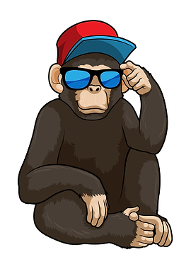 Monkey Sunglasses Cap