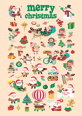 Merry christmas set