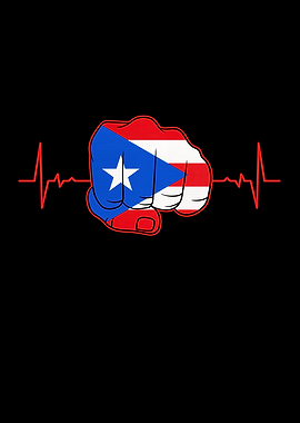 Puerto Rico Fist Heartbeat