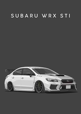 SUBARU WRX STI WHITE