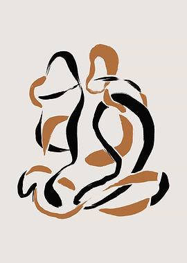 Abstract Ribbons Painting