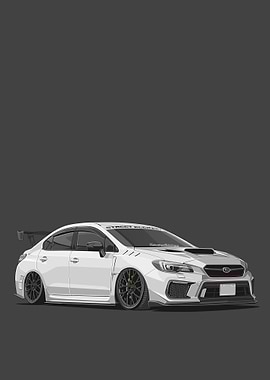 SUBARU WRX STI WHITE