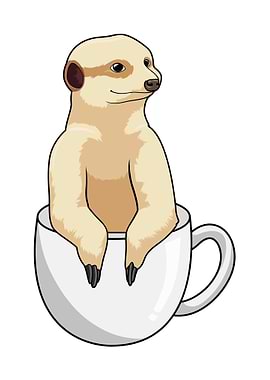 Meerkat Cup of Coffee