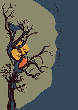 Lonely Night Illustration