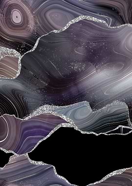 Black Silver Glitter Ag 01